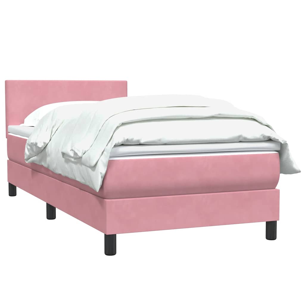 Giroletto a Molle con Materasso Rosa 80x220 cm Velluto | homemem39