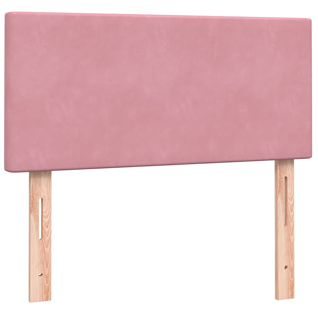 Giroletto a Molle con Materasso Rosa 80x220 cm Velluto | homemem39