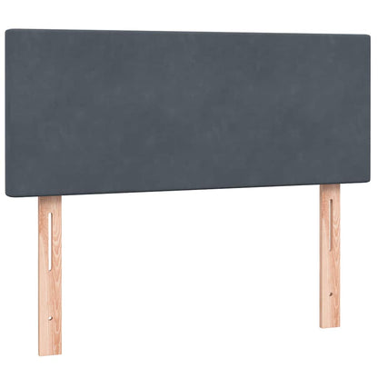 Giroletto a Molle con Materasso Grigio Scuro 120x220 cm Velluto | homemem39