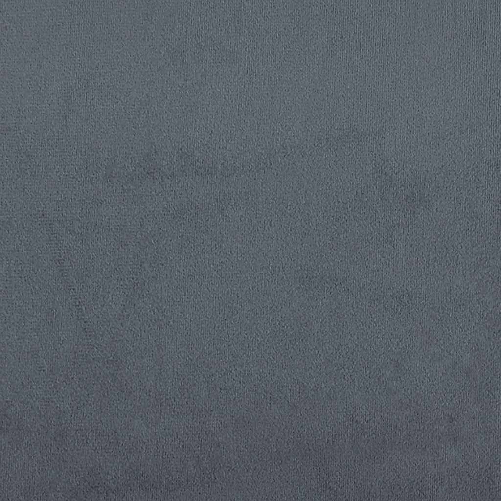 Giroletto a Molle con Materasso Grigio Scuro 120x220 cm Velluto | homemem39
