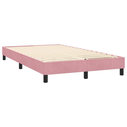 Giroletto a Molle con Materasso Rosa 120x220 cm in Velluto | homemem39