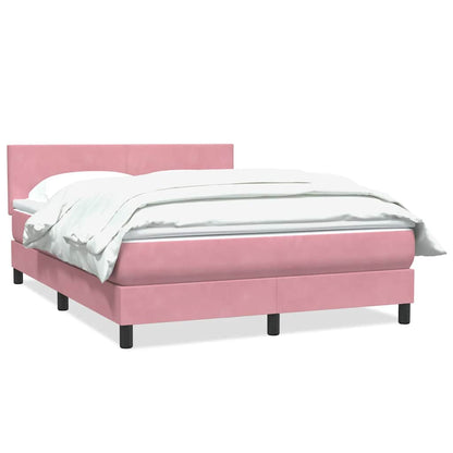 Giroletto a Molle con Materasso Rosa 140x220 cm in Velluto