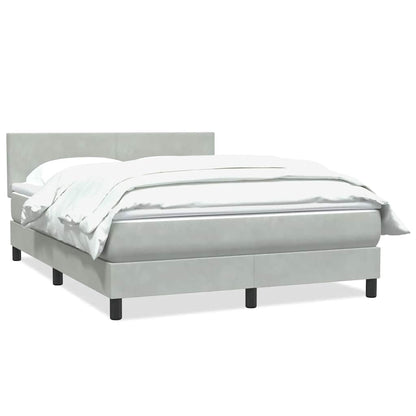 Giroletto a Molle con Materasso Grigio Chiaro 160x220cm Velluto | homemem39