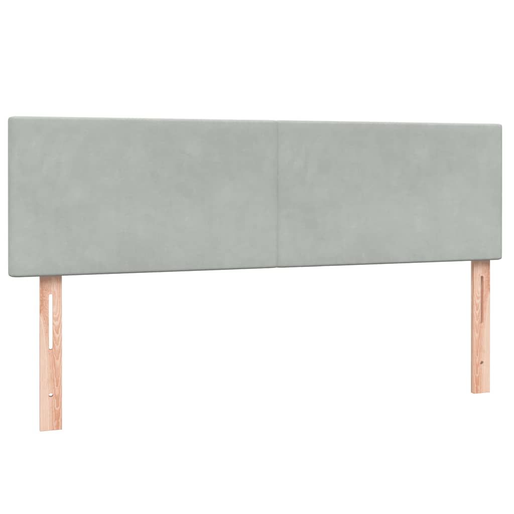 Giroletto a Molle con Materasso Grigio Chiaro 160x220cm Velluto | homemem39