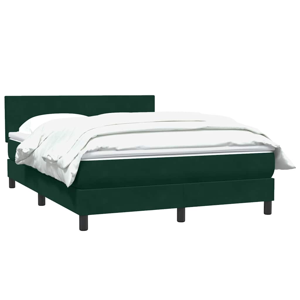 Giroletto a Molle con Materasso Verde Scuro 160x220 cm Velluto | homemem39