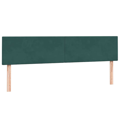 Giroletto a Molle con Materasso Verde Scuro 180x220 cm Velluto