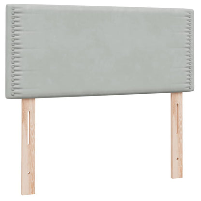 Giroletto a Molle con Materasso grigio chiaro 90x210 cm Velluto | homemem39