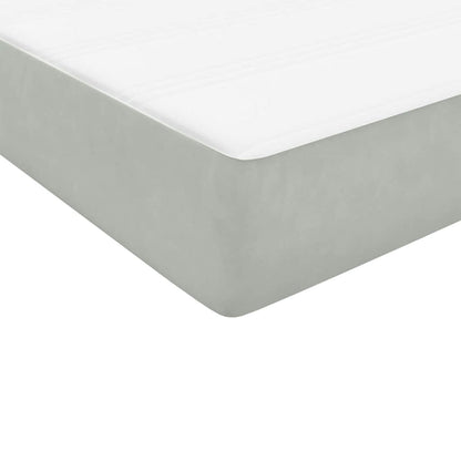 Giroletto a Molle con Materasso grigio chiaro 90x210 cm Velluto | homemem39