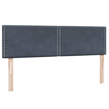 Giroletto a Molle con Materasso Grigio Scuro 160x210 cm Velluto | homemem39