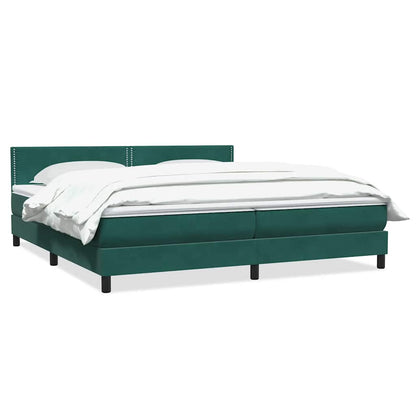 Giroletto a Molle con Materasso Verde Scuro 180x220 cm Velluto | homemem39