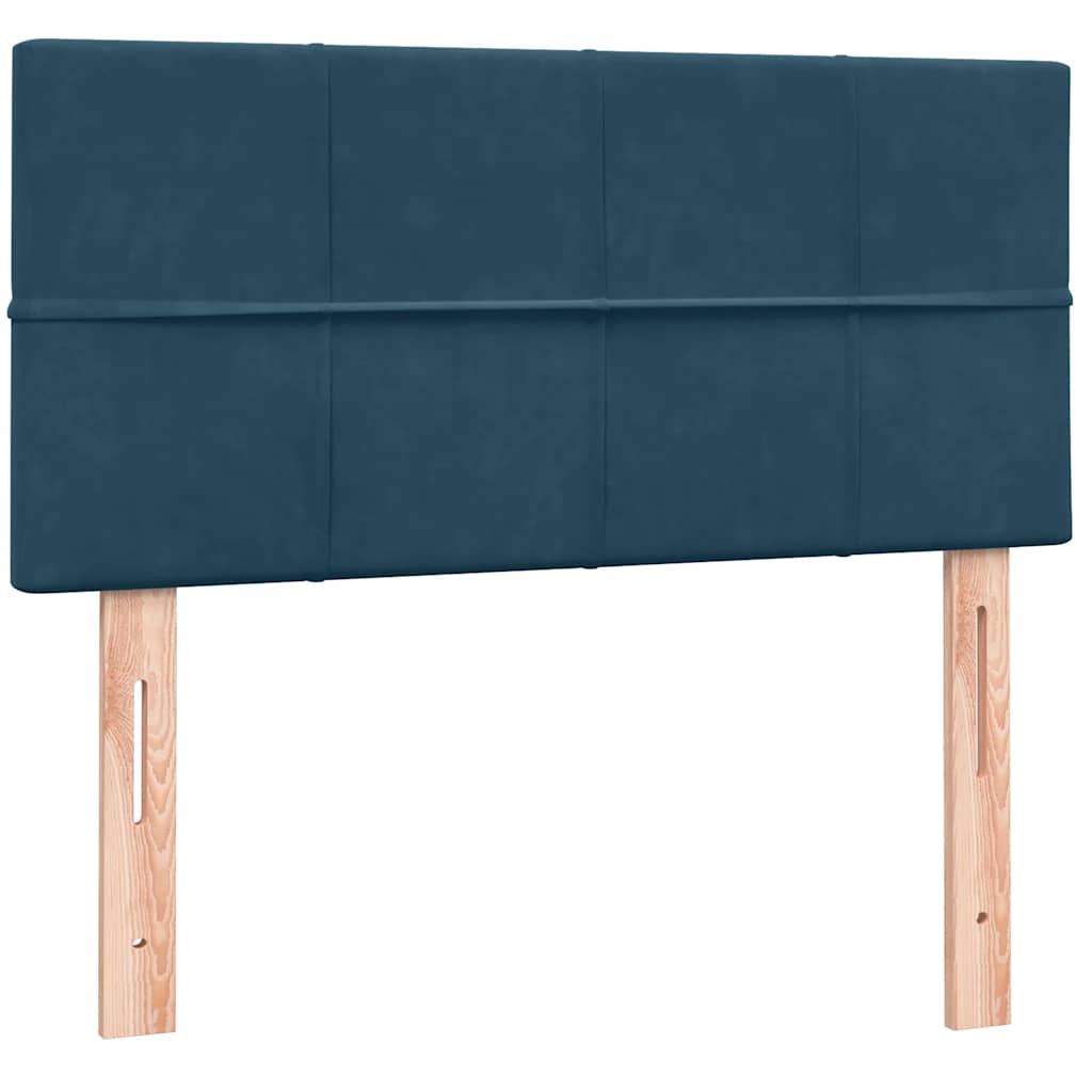 Giroletto a Molle con Materasso Blu Scuro 80x210 cm Velluto | homemem39