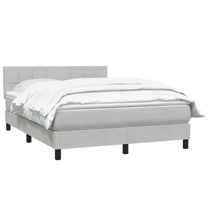Giroletto a Molle con Materasso Grigio Chiaro 160x210cm Velluto | homemem39