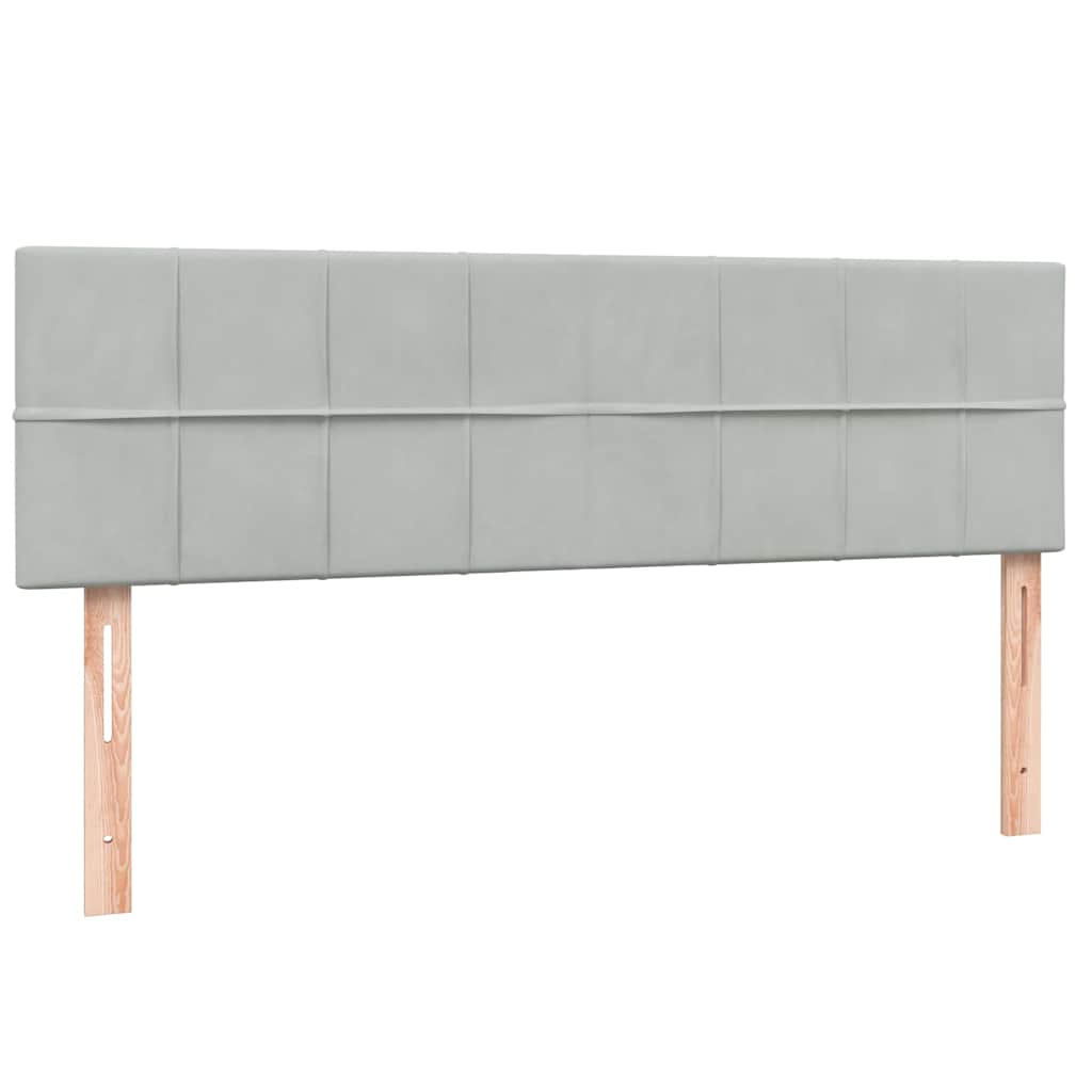Giroletto a Molle con Materasso Grigio Chiaro 160x210cm Velluto | homemem39