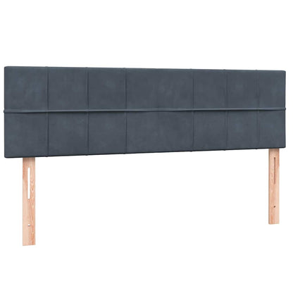 Giroletto a Molle con Materasso Grigio Scuro 160x210 cm Velluto | homemem39