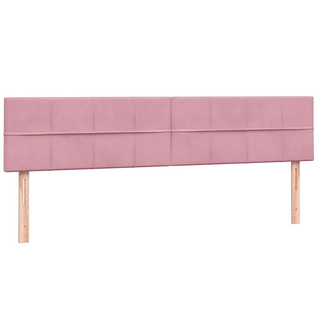 Giroletto a Molle con Materasso Rosa 180x210 cm in Velluto | homemem39