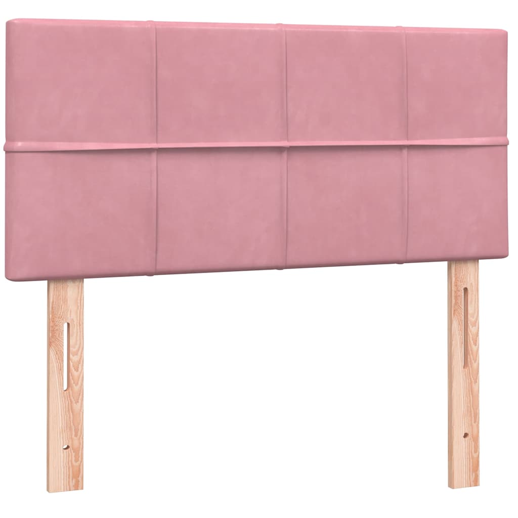 Giroletto a Molle con Materasso Rosa 80x220 cm Velluto | homemem39