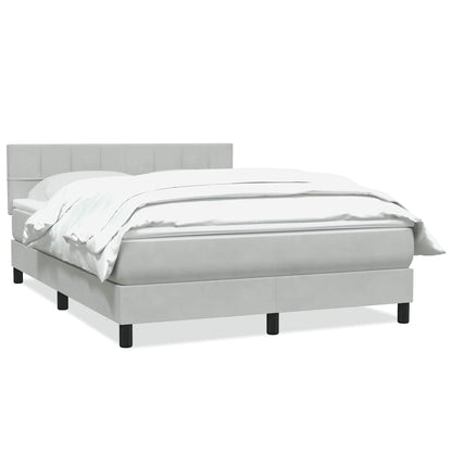 Giroletto a Molle con Materasso Grigio Chiaro 160x220cm Velluto | homemem39