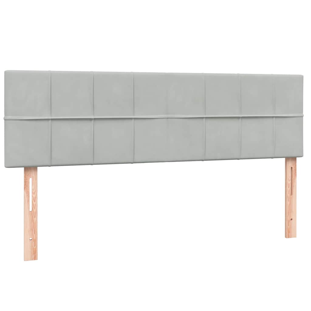 Giroletto a Molle con Materasso Grigio Chiaro 160x220cm Velluto | homemem39