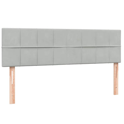 Giroletto a Molle con Materasso Grigio Chiaro 160x220cm Velluto | homemem39