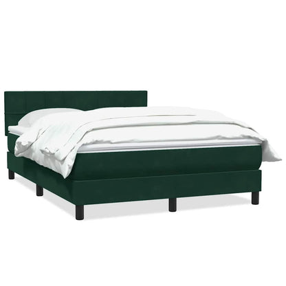 Giroletto a Molle con Materasso Verde Scuro 160x220 cm Velluto | homemem39