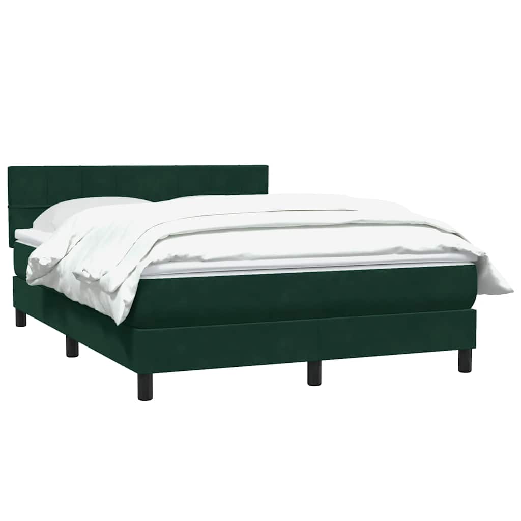 Giroletto a Molle con Materasso Verde Scuro 160x220 cm Velluto | homemem39