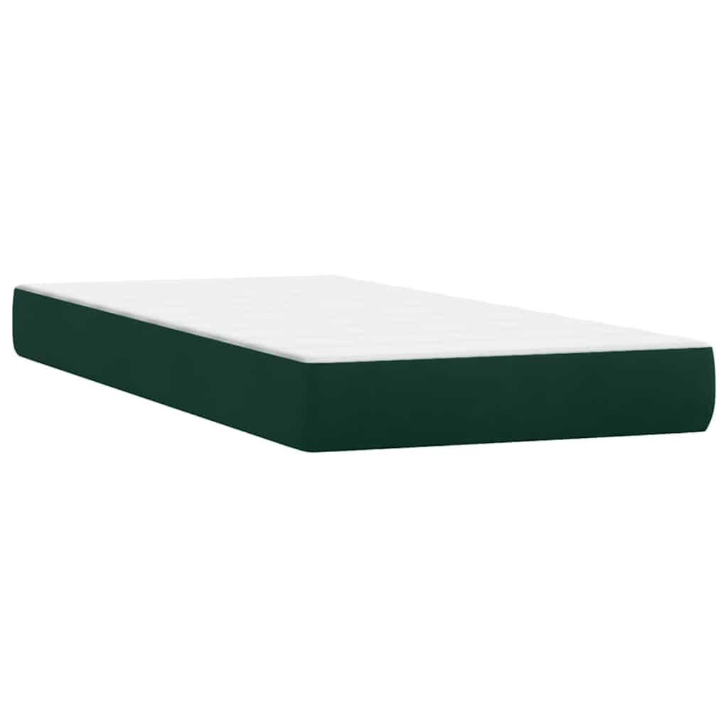 Giroletto a Molle con Materasso Verde Scuro 180x220 cm Velluto | homemem39