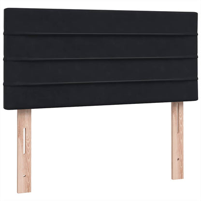 Giroletto a Molle con Materasso Nero 90x210 cm in Velluto | homemem39