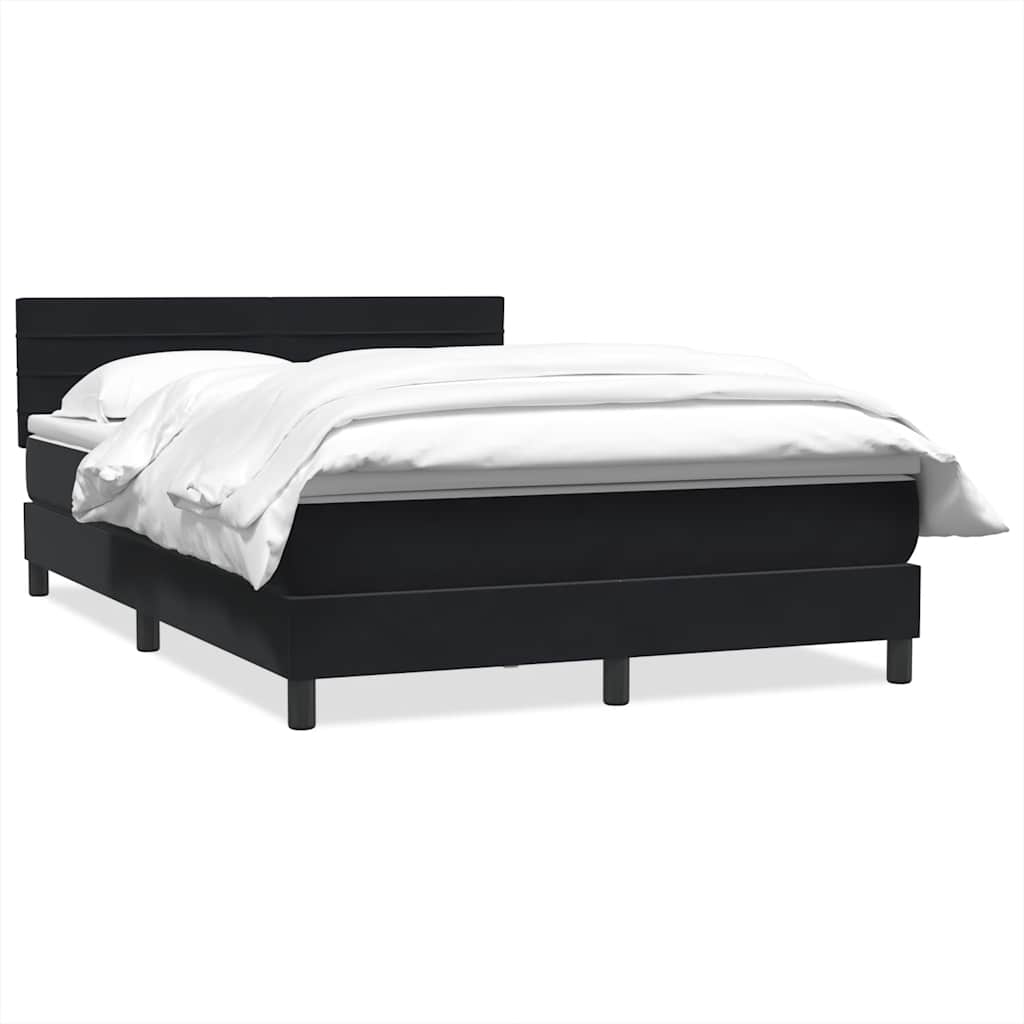 Giroletto a Molle con Materasso Nero 160x210 cm in Velluto | homemem39