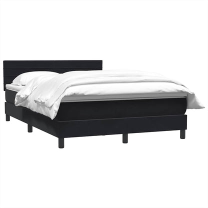 Giroletto a Molle con Materasso Nero 160x210 cm in Velluto | homemem39