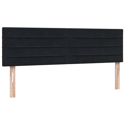 Giroletto a Molle con Materasso Nero 160x210 cm in Velluto | homemem39