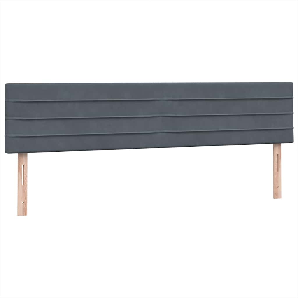Giroletto a Molle con Materasso Grigio Scuro 180x210 cm Velluto | homemem39