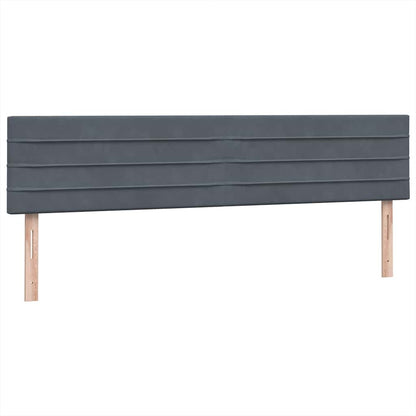 Giroletto a Molle con Materasso Grigio Scuro 180x210 cm Velluto | homemem39