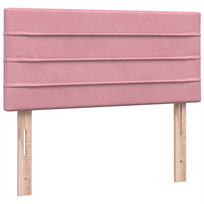 Giroletto a Molle con Materasso Rosa 90x220 cm Velluto | homemem39