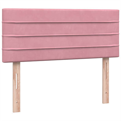Giroletto a Molle con Materasso Rosa 120x220 cm in Velluto