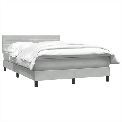 Giroletto a Molle con Materasso Grigio Chiaro 160x220cm Velluto | homemem39