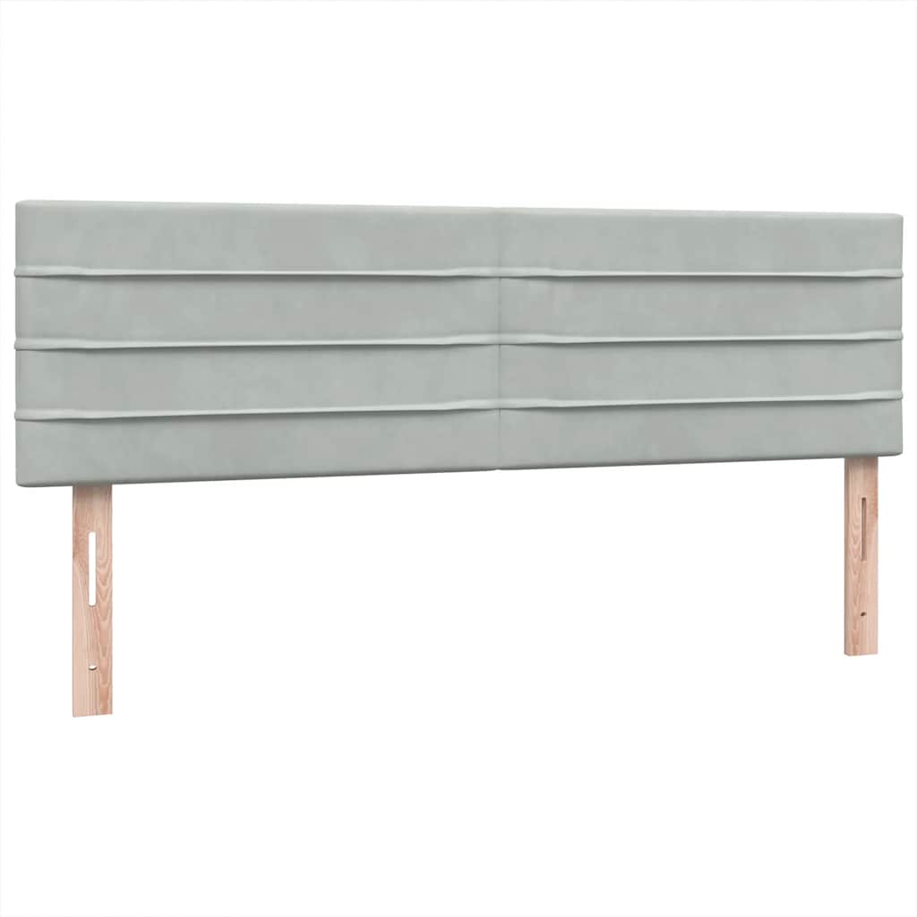 Giroletto a Molle con Materasso Grigio Chiaro 160x220cm Velluto | homemem39