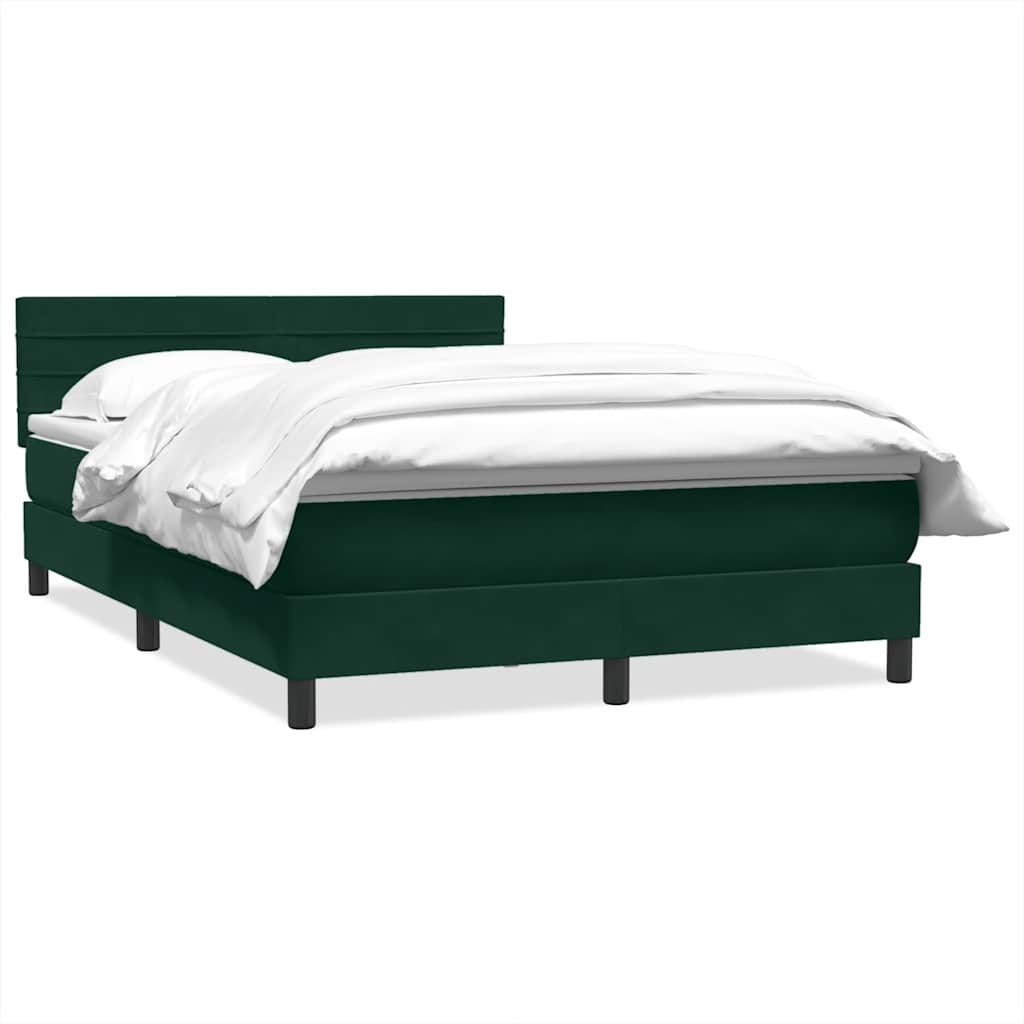 Giroletto a Molle con Materasso Verde Scuro 160x220 cm Velluto | homemem39