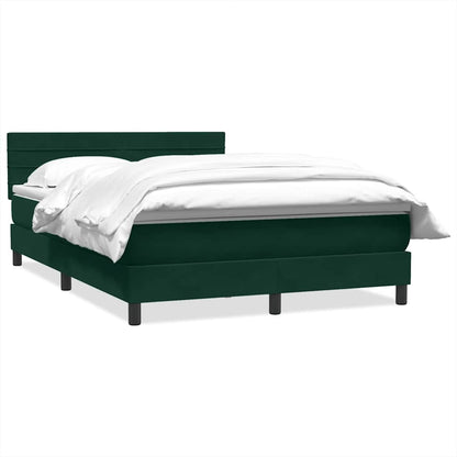 Giroletto a Molle con Materasso Verde Scuro 160x220 cm Velluto | homemem39