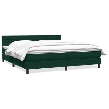 Giroletto a Molle con Materasso Verde Scuro 180x220 cm Velluto | homemem39