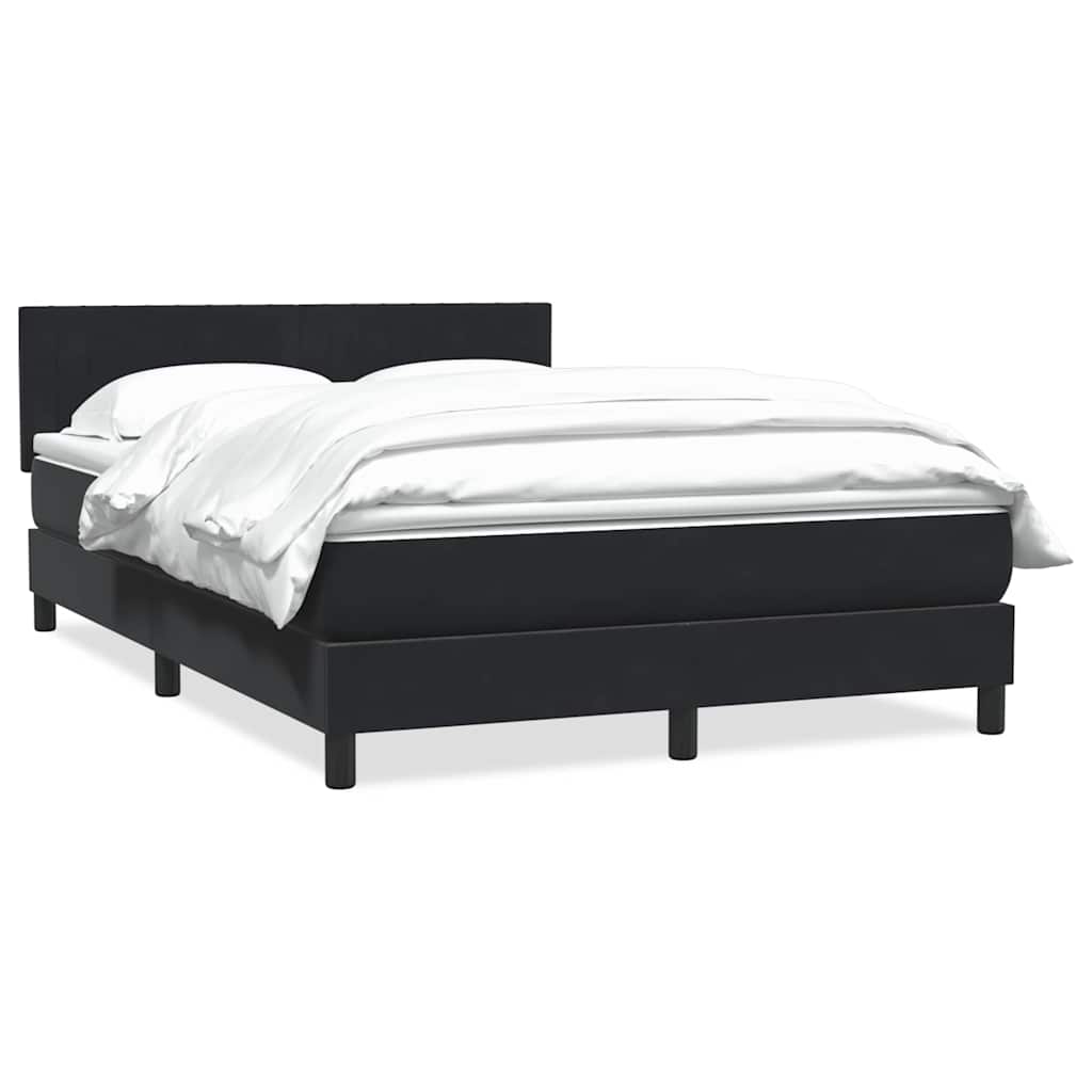 Giroletto a Molle con Materasso Nero 160x210 cm in Velluto | homemem39