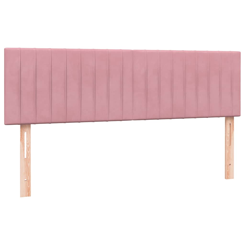 Giroletto a Molle con Materasso Rosa 160x210 cm in Velluto