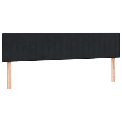 Giroletto a Molle con Materasso Nero 180x210 cm in Velluto