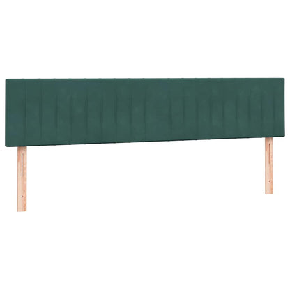 Giroletto a Molle con Materasso Verde Scuro 180x210 cm Velluto