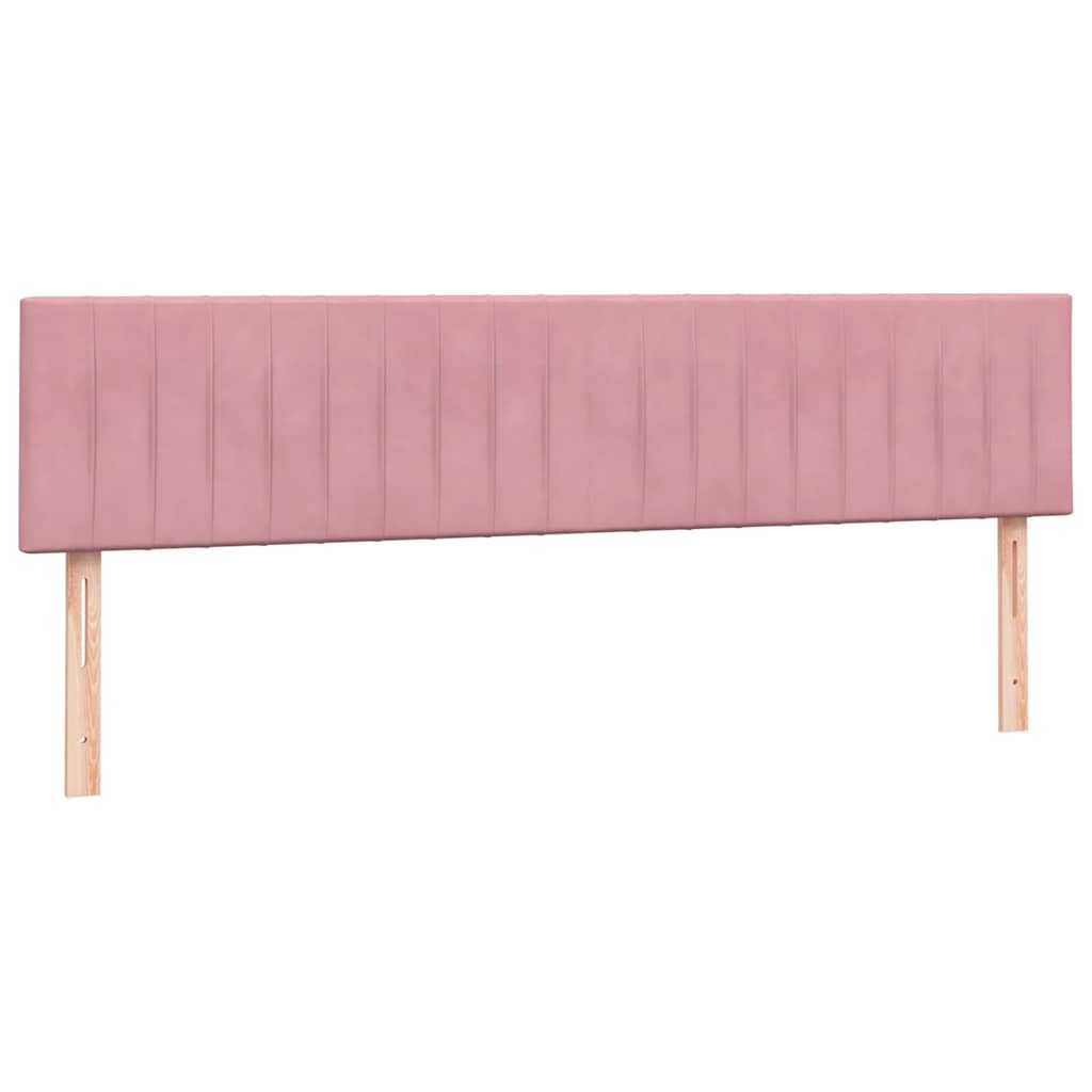 Giroletto a Molle con Materasso Rosa 180x210 cm in Velluto