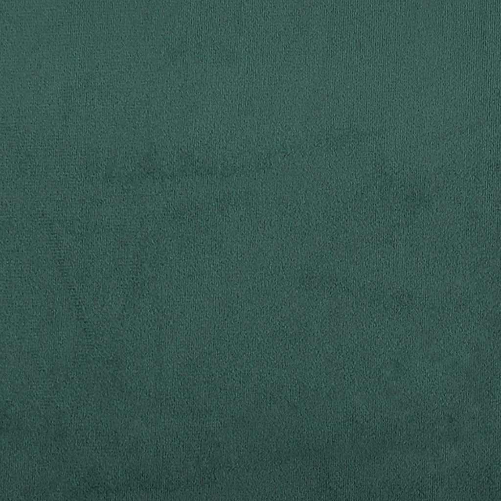 Giroletto a Molle con Materasso Verde Scuro 80x220 cm Velluto