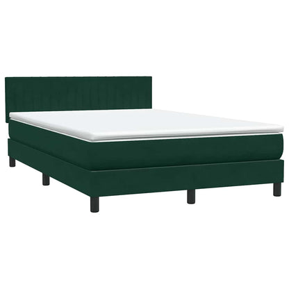 Giroletto a Molle con Materasso Verde Scuro 160x220 cm Velluto | homemem39