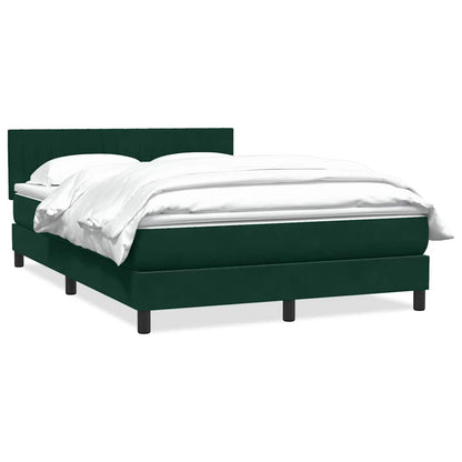 Giroletto a Molle con Materasso Verde Scuro 160x220 cm Velluto | homemem39