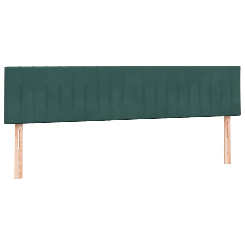 Giroletto a Molle con Materasso Verde Scuro 180x220 cm Velluto