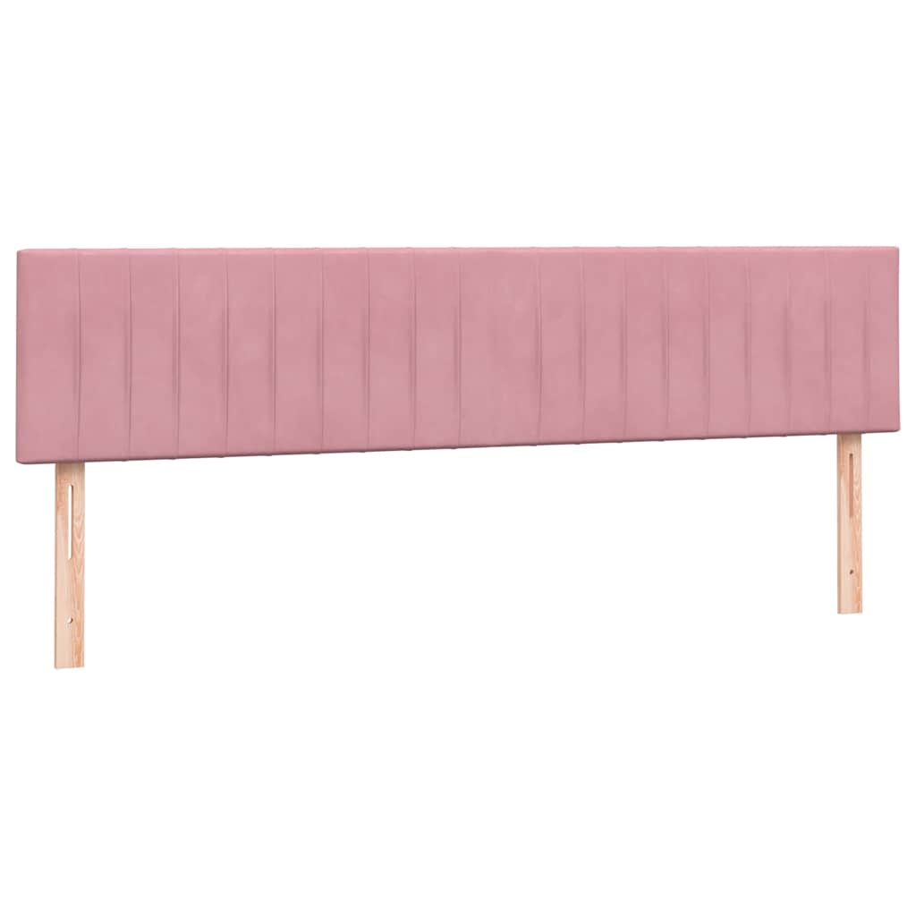 Giroletto a Molle con Materasso Rosa 180x220 cm in Velluto