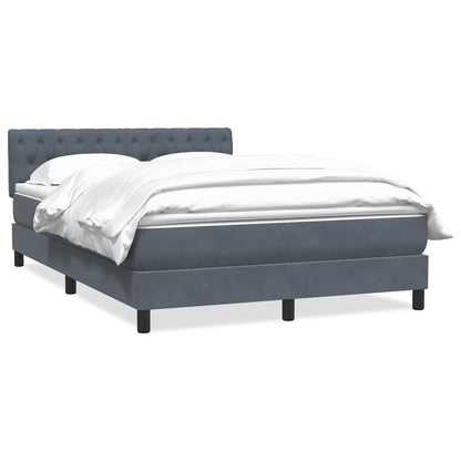 Giroletto a Molle con Materasso Grigio Scuro 160x210 cm Velluto | homemem39
